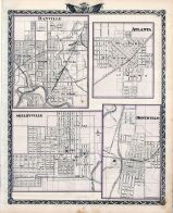 Danville, Atlanta, Shelbyville, Monticello, Illinois State Atlas 1876